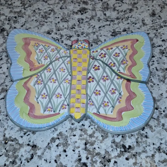 Retired Mackenzie-Childs Butterfly Trivet - Picture 3 of 12